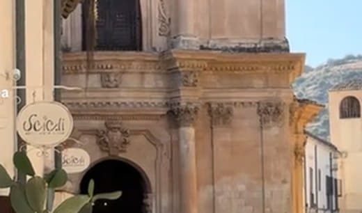 Scicli, Val di Noto — golden-hour balconies, empty stone streets